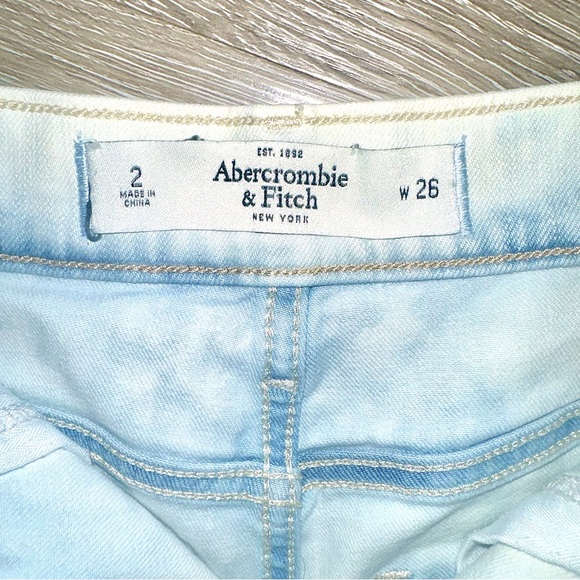 Abercrombie High Rise Distressed Stretch Cut Off  Shorts - Picture 8 of 8